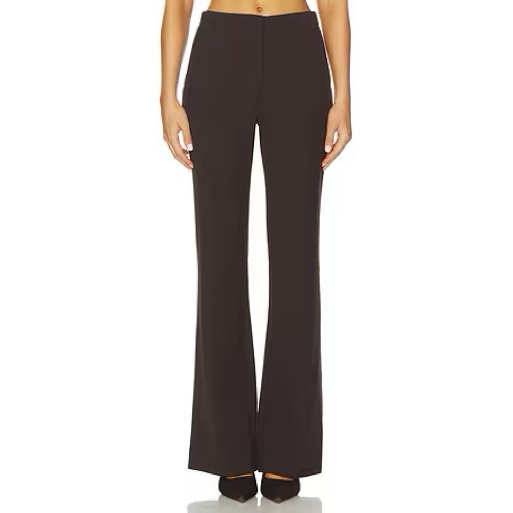 Frame • Le High Flare Trouser Pants in Americano Chocolate Brown